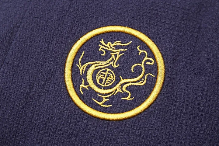 Metallic Dragon Linen Chinese Pants - Image 3