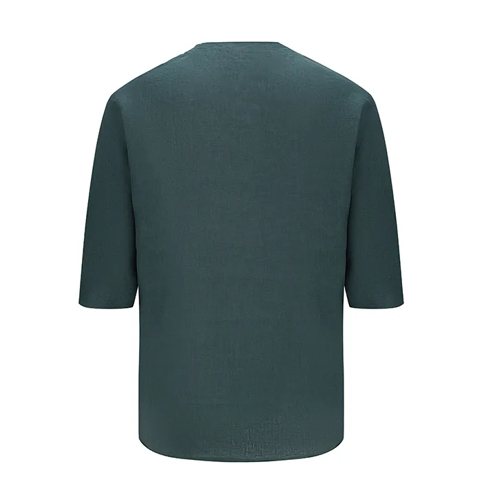 Crew Neck Hanfu Shirt | 100% Cotton - Image 5