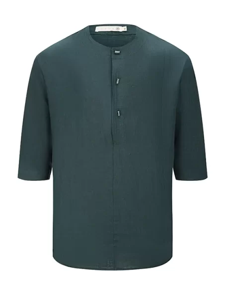 Crew Neck Hanfu Shirt | 100% Cotton